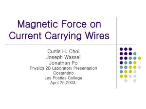 Magnetic Force on Current Carrying Wires