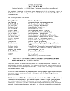 Academic Council Meeting Minutes 09/14/2012 ACADEMIC