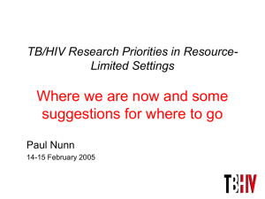 TB/HIV Research Priorities in Resource