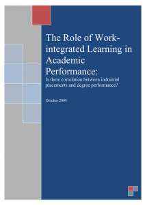 The Role of Work-integrated Learning in Academic Performance: