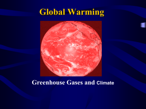 Global Warming. Greenhouse Gases and Climate