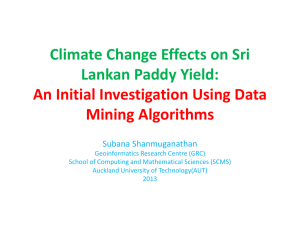 Climate Change Effects on Sri Lankan Paddy Yield