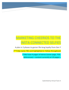 Marketing cheerios to the insta-connected selfies