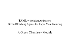 TAMLTM Oxidant Activators: Green Bleaching Agents for Paper
