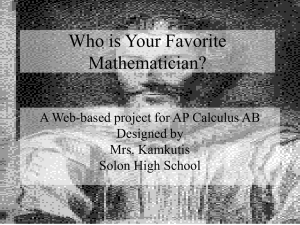 Who is Your Favorite Mathematician?