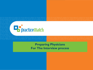 Preparing Physicians for the Interview
