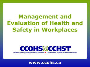 Management and Evaluation of Health and Safety in Workplaces