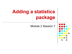 What is a statistics package?