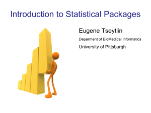 Introduction to Statistical Packages