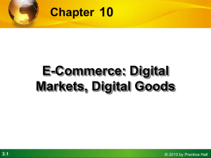 Electronic Commerce and the Internet E-commerce