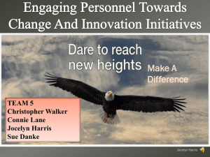 engaging personnel towards change and innovation initiatives