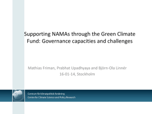 Supporting NAMAs through the Green Climate Fund