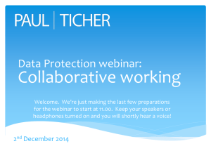 Data Protection webinar: Working with other