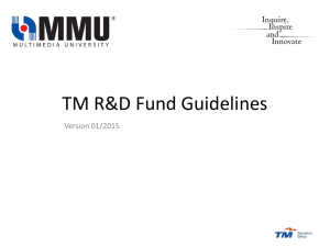 TMR&D Fund Guideline