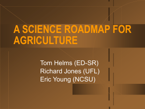 a science roadmap for agriculture