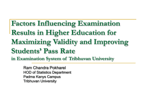 Factors Influencing Examination Results in Higher Education for