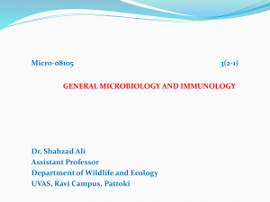 Lecture 1 and 2 Introduction to microbiology