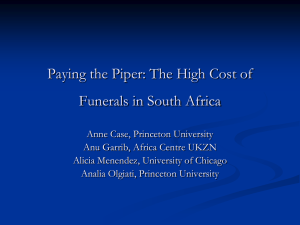 Paying the Piper: The High Cost of Funerals in South Africa