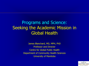 University of Manitoba - Consortium of Universities for Global Health
