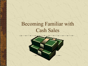 Cash Sales Powerpoint