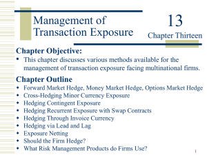 Management of Transaction Exposure