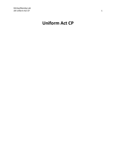 Uniform States Act CP (NCCUSL) – Kansas 2012