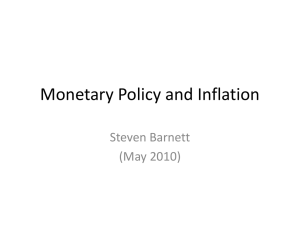 Monetary Policy and Inflation