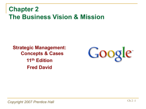 Chapter 1 The Nature of Strategic Management