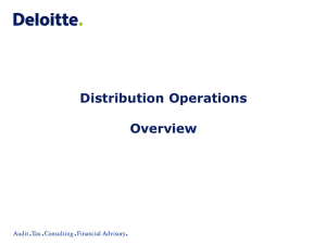 Distribution Operations Overview
