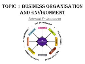 Topic 1 Business Organisation and Environment