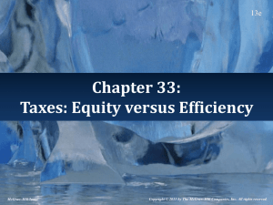Taxes: Equity versus Efficiency