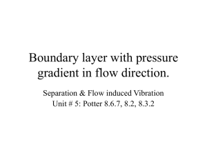 Boundary layer with pressure gradient