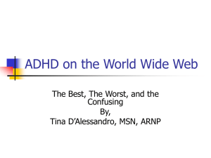 ADHD on the World Wide Web