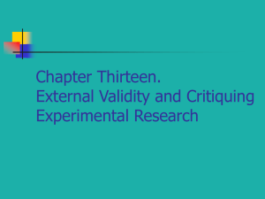 external validity