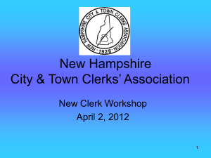 New Hampshire City & Town Clerks' Association