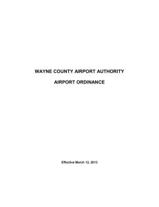 Draft Ordinance - Wayne County Airport Authority