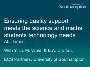 Ensuring quality support meets the science and maths