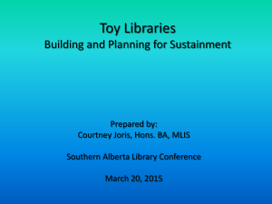 Toy Libraries - Chinook Arch Regional Library System