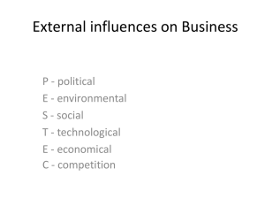 External influences on Business