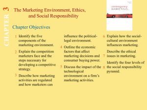 The Marketing Environment, Ethics, & Social Responsibility