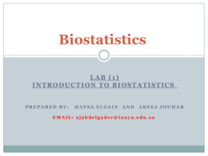 Biostatistics - INAYA Medical College