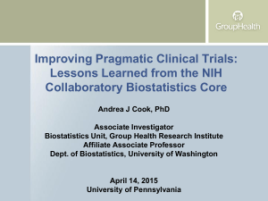 Statistical Lessons learned from the NIH