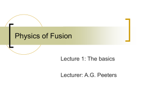 Physics of Nuclear Fusion