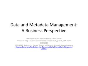 Data and Metadata Management: A Business Perspective