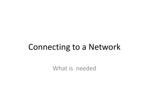 Connecting to a Network