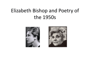 Elizabeth Bishop and Poetry of the 1950s