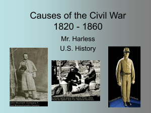 Causes of the Civil War 1820