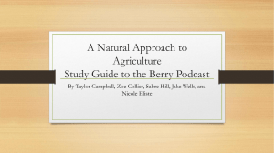 A Natural Approach to Agriculture Study Guide to the Berry Podcast