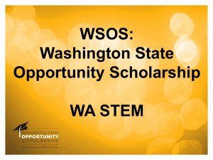 Washington State Opportunity Scholarship wa stem wsos students