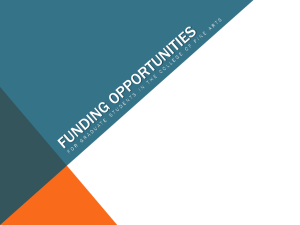 CFA Funding Opportunities - College of Fine Arts